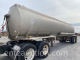 1973 FRUEHAUF ALUMINUM TANKER TRAILER, 8000 GAL.,