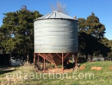 DOERR 1300 BU. GRAIN BIN ON HOPPER, APPROX. 14'