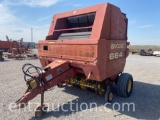NEW HOLLAND 664 ROUND BALER, TWINE AND NET,