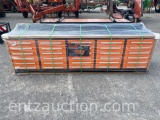 TMG 10' 30 DRAWER WORK BENCH, KEYED ALIKE LOCKS,