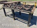 SHOPBUILT 4' X 8' WELDING TABLE, 1
