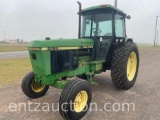 1991 JD 2955 TRACTOR, C&A, 16 SPD., 3 HYD.,