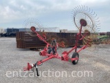 TONUTTI RCS8 8 WHEEL V-RAKE, PULL TYPE,