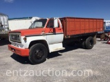 1976 CHEVY C60 GRAIN TRUCK, 366 GAS, 5/2 SPEED,