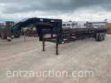 SHOPBUILT 38' DOUBLE WIDE HAY TRAILER, HYD. DUMP,