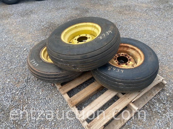 1 NEW 9.5L, 1 NEW 11L, 1 USED 11L 15 TIRES ON RIMS, NEW, ***SOLD TIMES THE