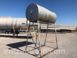 500 GALLON FUEL TANK WITH STAND AND HOSE