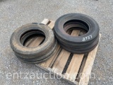 3) 600X16 RIB TRACTOR TIRES (2 USED, 1 NEW) AND 1) 590.15 IMPLEMENT(NEW)