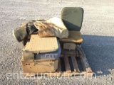 DRIVER SEAT, BENCH SEAT, CAB COVER FROM A 5 TON