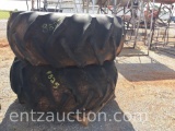 SET OF GOODYEAR 24.5-32 DUALS ON RIMS