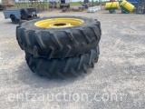 SET OF FIRESTONE 18.4R 38 DUALS ON RIMS