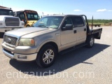 2005 FORD F150 LARIAT PICKUP, GAS, AUTO,