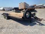 7' X 18' + 2' DOVETAIL TRAILER, BP, WOOD FLOOR,