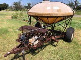 500 GALLON POLY CONE BOTTOM TANK ON SA TRAILER,