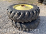 18.4 38 6 PLY TRACTOR TIRES ON JD 10 HOLE AXLE