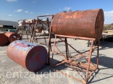300 GALLON STEEL TANK WITH STAND *** SOLD TIMES