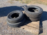 2) NEW 215/75 R 17.5 TIRES AND 2) MISC. TIRES