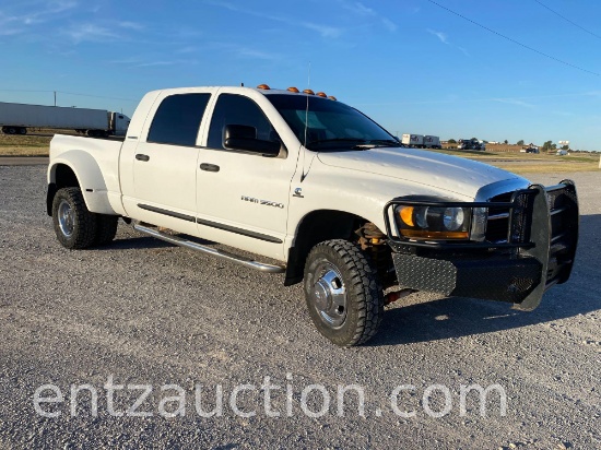 2006 DODGE 3500 PICKUP, MEGA CAB, CUMMINS 24V