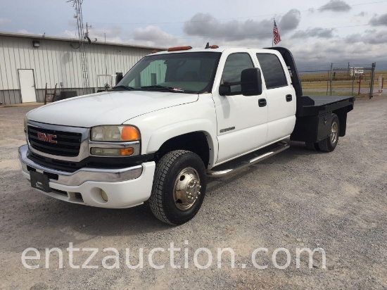 2006 GMC SIERRA 3500 PICKUP, DUALLY, FLATBED,