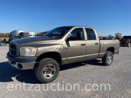 2007 DODGE 2500 PICKUP, QUAD CAB, 4X4, 5.7 L,