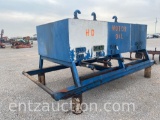 12' X 6' X 3' OIL TANK ON SKIDS, 4 COMPARTMENTS