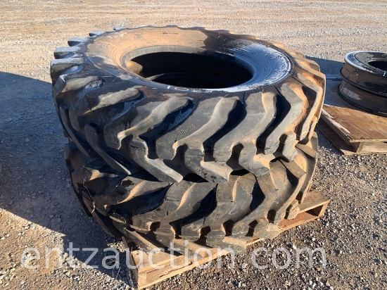 LOT OF TIRES, (1) 13.0-24 AND (1) 14.00-24,