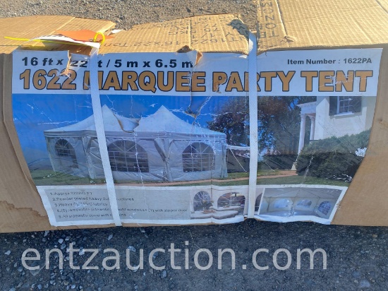 16' X 27' PARTY TENT, REMOVABLE SIDE WALLS,