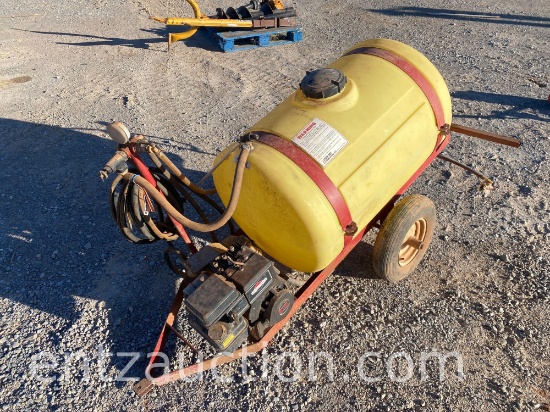 55 GALLON PULL TYPE SPRAYER, GAS