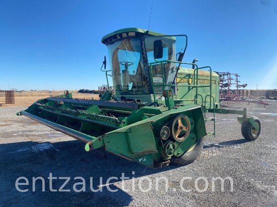 1997 JD 4890 SELF PROPELLED SWATHER, CAB AND AIR,