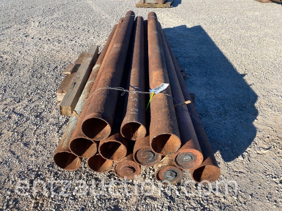 5" X 9' STEEL PIPE POST ***SOLD TIMES THE