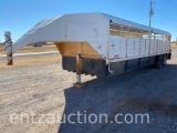 26' X 7' SHOPBUILT STOCK TRAILER, FULL TOP,