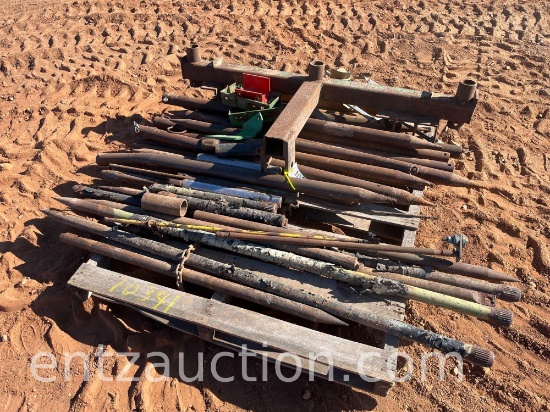 LOT OF MISC. HAY SPIKES, SHAFTS AND 3PT FRAME