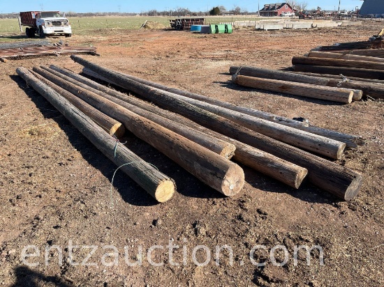 MISC. WOOD POLES, APPROX. 25' ***SOLD