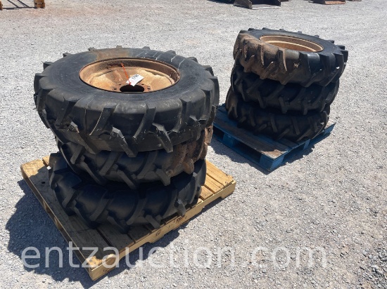 11.2 25 PIVOT TIRES ON 8 HOLE RIMS **SOLD TIMES