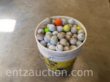 BUCKET OF ASSORTED GOLF BALLS