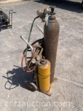 OXYGEN / ACETYLENE TORCH SET ON CART