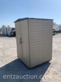 RUBBERMAID STORAGE SHED, 4' X 4 1/2' X 6'