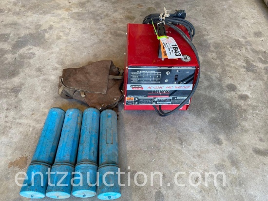 LINCOLN ELECTRIC AC-225C ARC WELDER W/ LEADS,