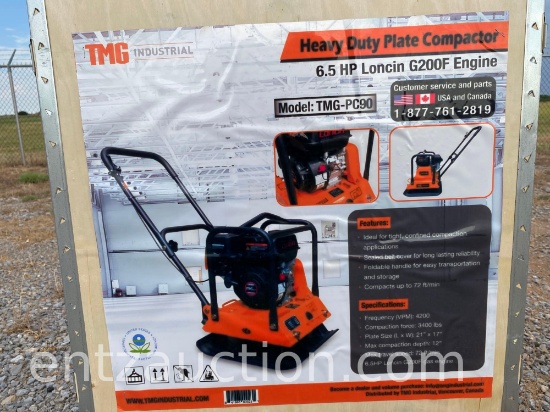 TMG HD PLATE COMPACTOR, 6.5 HP LONCIN ENGINE,