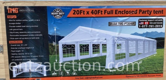 TMG 20' X 40' FULLY ENCLOSED PARTY TENT, UNUSED