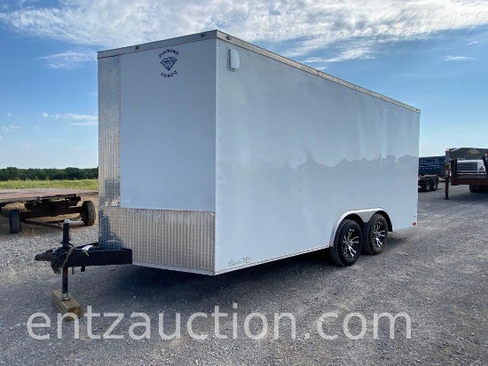 2020 DIAMOND CARGO TRAILER, 16' X 8.5', 6.5'