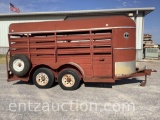 WW 14' X 5' STOCK TRAILER, BP, 2 COMPARTMENTS,