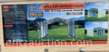 TMG 20' X 20' ALL STEEL CARPORT, 10' SIDE WALL,