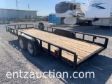 2015 TEXAS BRAGG 20' X 7' FLATBED TRAILER,
