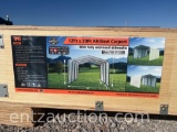 TMG 12' X 20' ALL STEEL CARPORT, UNUSED