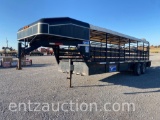 2001 GOOSENECK STOCK TRAILER, 24' X 6' 8