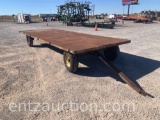 4 WHEEL CHASSIS, 8' X 20' METAL BED, (R) NO TITLE,