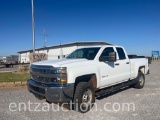 2019 CHEVY 2500 PICKUP, DOUBLE CAB, 6.0L GAS, 4X4,