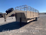 1993 WW STOCK TRAILER, 24' X 6', GN, TA,