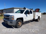 2015 CHEVY 3500 PICKUP, 4X4, DUALLY, EXT. CAB,
